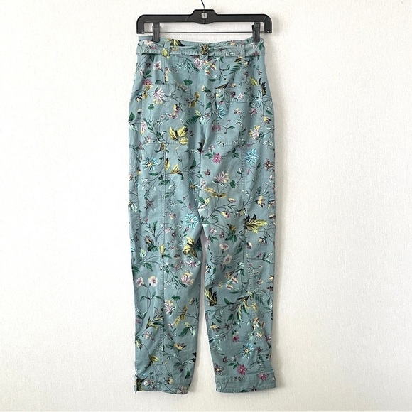 ANTHROPOLOGIE Victoria Floral Cargo Pants with Removable Belt - Picture 4 of 16